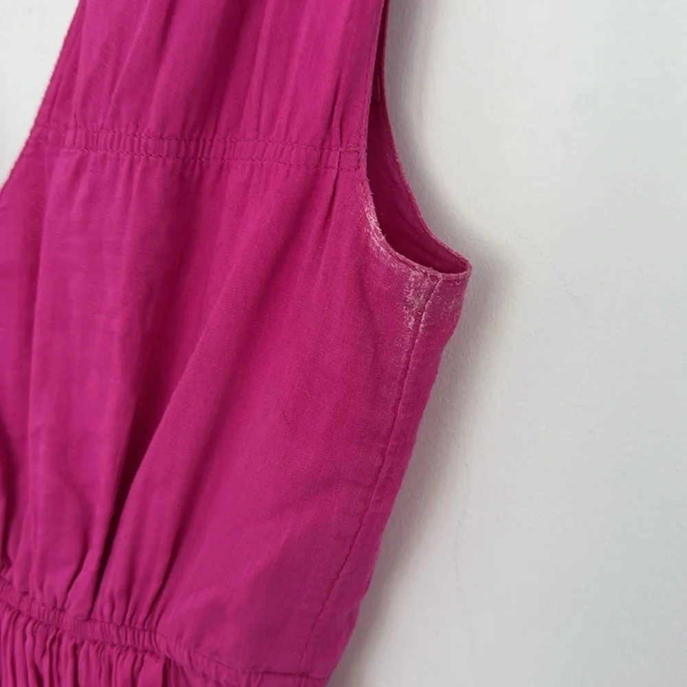 Abercrombie & Fitch Sleeveless Tie Front Maxi Dress, Pink - Size M - Picture 6 of 10